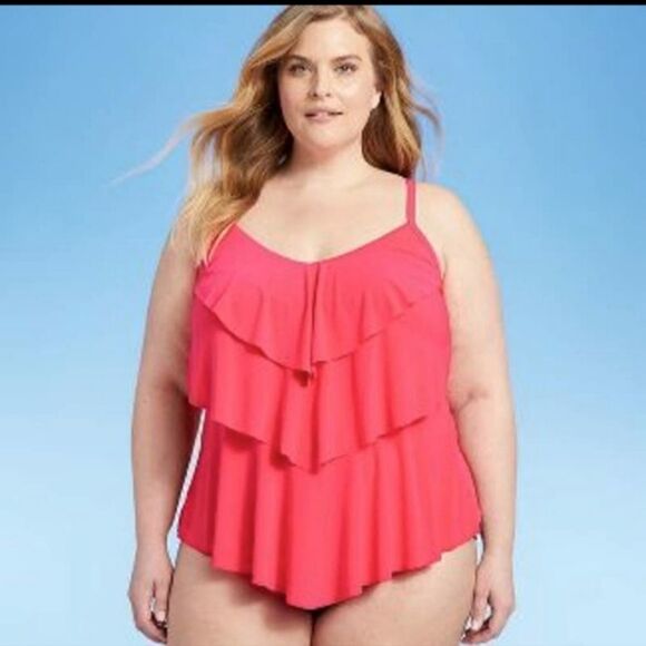 NWT Aquagreen Tiered Tankini - Picture 1 of 6